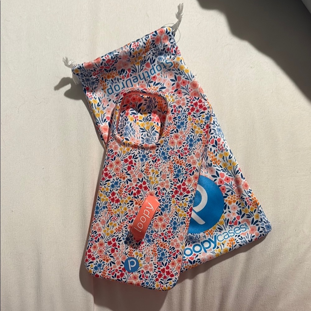 iPhone 14 Pro Max Loopy Cases Floral Phone Case with Pouch